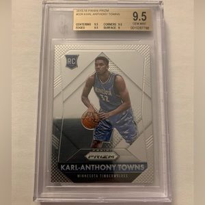 2015-16 Panini Prizm Karl-Anthony Towns #328 RC Rookie BGS 9.5 Gem Mint